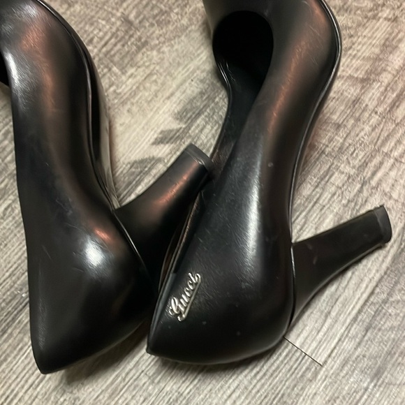 Gucci Women’s Leather Round Toe Black heel Black size 40 1/2 - Picture 13 of 15